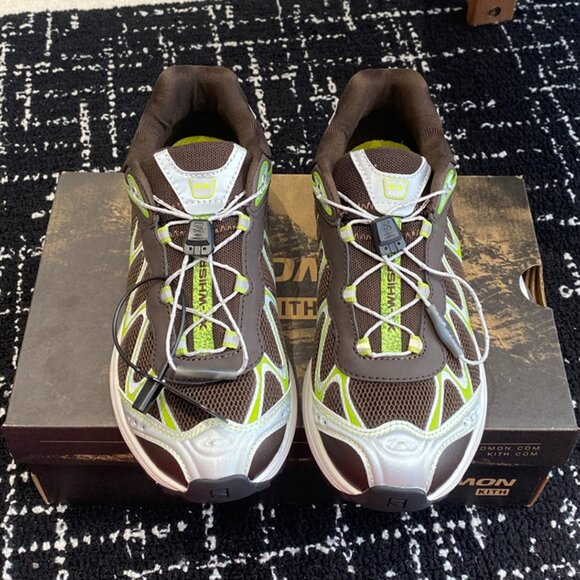 Kith X Salomon Xt Whisper Low Top Running Shoes Unisex Brown Green - Picture 1 of 7